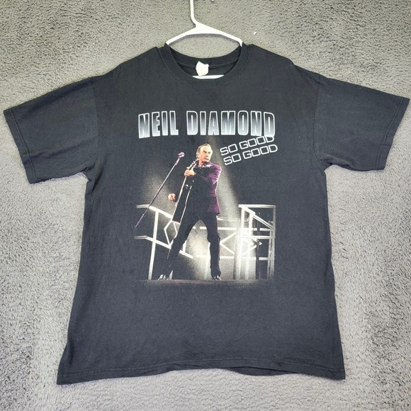 Neil Diamond 2008 So Good  World Tour Graphic T-Shirt Black Large‎ - Picture 1 of 8